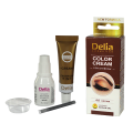 Крем-къна за оцветяване на вежди и мигли кафява - Delia